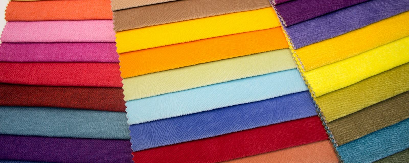 Fabric swatches in a range of colors